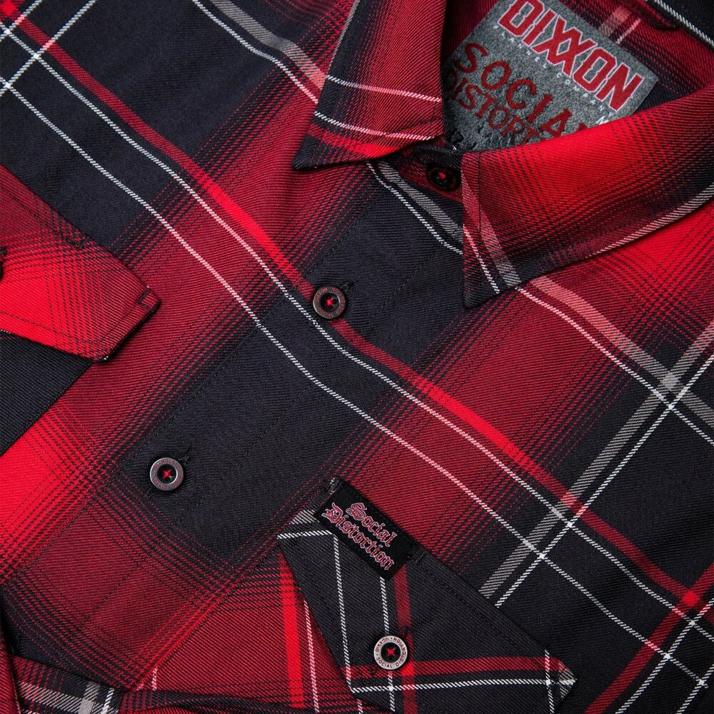 DIXXON x SOCIAL DISTORTION PRISON BOUND Collab Flannel Shirt - Men's XL Tall - Picture 3 of 12